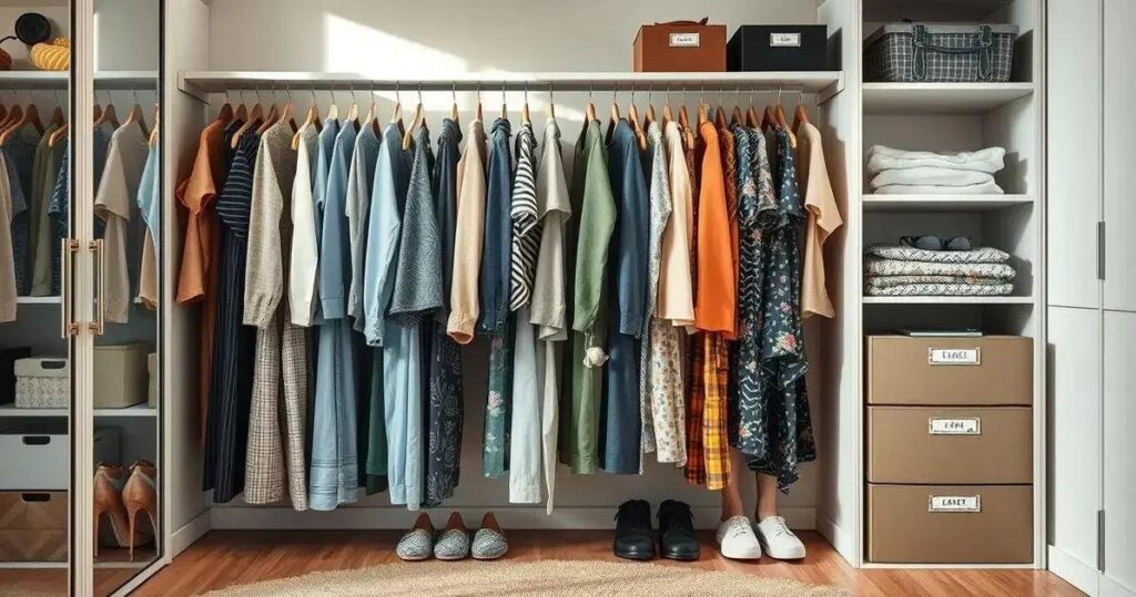 como organizar guarda-roupa