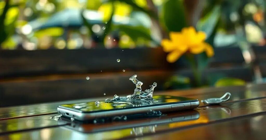 celular caiu na água o que fazer