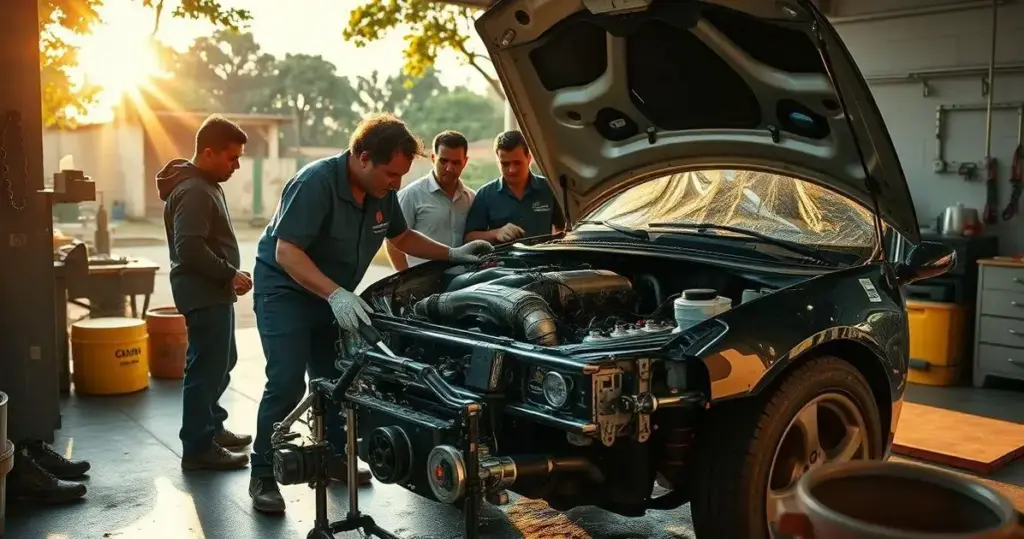 lavar motor de carro