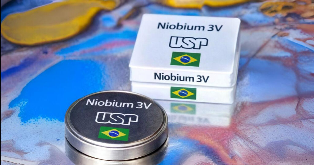 Bateria Inovadora da USP Utiliza Nióbio para Alta Densidade Energética Crédito: Cedida pelo pesquisador